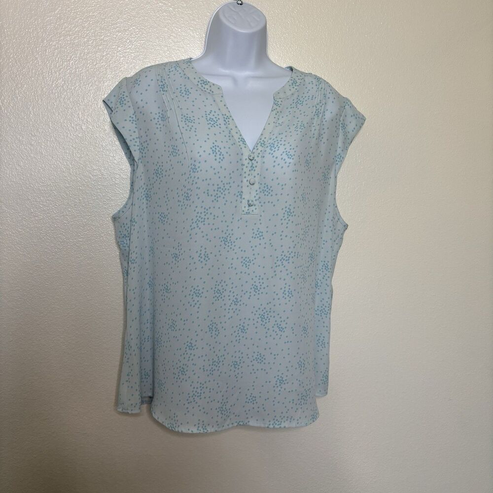 Candies Women's Size XXL Blue Sleeveless Blouse Tank Top Sheer